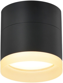 ZMH LED Aufbaustrahler rund Deckenstrahler schwarz 5W Aufbaustrahler klein Acryl