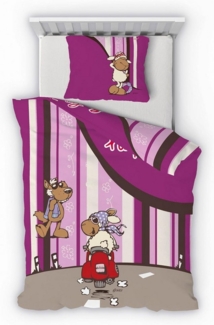 Träumschön Kinderbettwäsche Premium Set 135x200 cm aus Baumwolle, NICI Motive, Baumwolle, 2 teilig, mit Reißverschluss, luftig und leichte Sommerbettwäsche