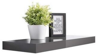 Wandboard SHELVY 80 Hochglanz Grau, ca. 80 x 3,7 x 23,5 cm