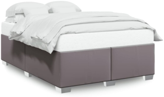 vidaXL Bettgestell Grau 140x190 cm Kunstleder 3284558