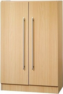 HAMMERBACHER Aktenschrank Q-Line Schrank mit Flügeltüren / Relinggriffe aus Metall / Sockel, 80x127 cm