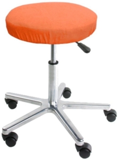 DUKAL Kissenbezüge Hockerbezug rund, Frottee-Stretch, 2 Größen, (1 Stück), Ø 28-35 cm, mit Spannumrandung, Made in Germany