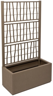 XL SPALIER "Ethica" in Struktur Optik breite Version, Farbe: Taupe, Maße: 80x36x140 cm