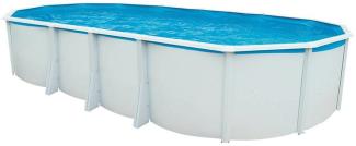 Steinbach Stahlwand Swimming Pool Set 'Highline', Stahl Weiß, 640 x 366 x 132 cm