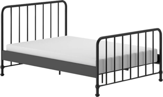 Jugendbett aus Metall in Farbe Weiß matt 147 x 110 x 207 cm