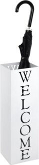 Schirmständer Welcome Metall weiß