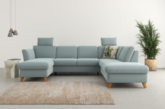 Home affaire Wohnlandschaft Trelleborg U-Form, Federkern-Polsterung, wahlweise mit Bettfunktion und Stauraum