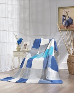 Wohndecke Wohndecke - 4 Jahreszeiten -160x200 cm / Sofadecke / Schlafdecke, livessa, Soft-Touch-Gefühl / 50% Baumwolle, 45% Acryl, 5% Polyester / 1650g