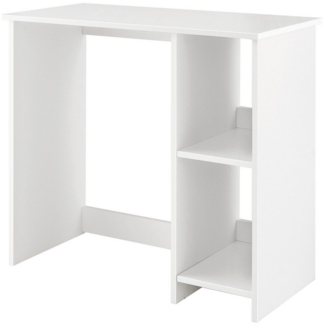 COSTWAY Schreibtisch, mit 2 Fächern, für kleine Räume, bis 130kg, 80x40x74cm