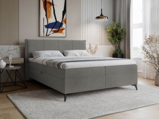 Boxspringbett Elotir (Farbe: Velo 635, Größe: 140 x 200)