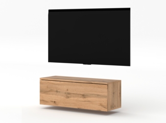 AX LIVING TV Lowboard Loriano 100 cm Breite TV Board Eiche Wotan