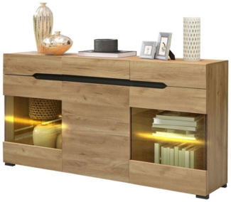 HAUSS SPOLE Sideboard Schubladenkommode, Sideboard Highboard Kommode (Möbel 3 Türen 3 Schubladen Moderne Kommode), mit viel Stauraum für Ihren Wohnbereich