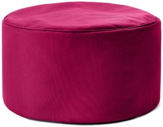 Lumaland Sitzsack-Hocker Pouf rund 50l weinrot