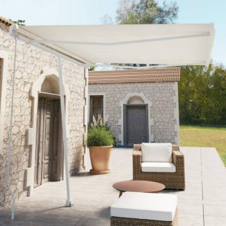 vidaXL Standmarkise Manuell Einziehbar 300x250 cm Creme 3069497