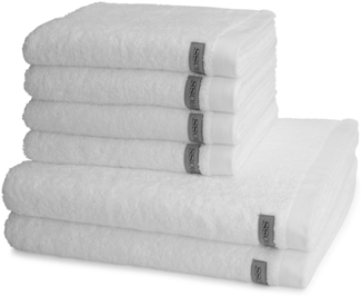 Ross Sinfonie 6 tlg. Frottier-Set - 4 X Handtuch (50 X 100cm), 2 X Duschtuch (70 X 140cm) - 500 g/m2 - Kiesel