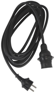PR Home 1212503 Flex Out Outdoor Lampenfassung E27 schwarz 250cm