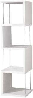 Regal Elga 33x33x126 Bücherregal Standregal weiß matt 14816