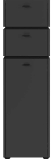 Kommode Moldau / Modesto , Holzwerkstoff , Schwarz , 34 x 117 x 34 cm