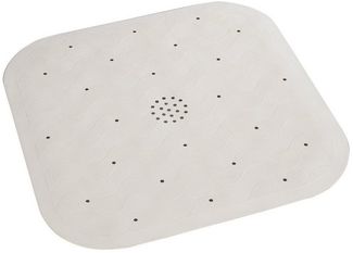 WENKO Duschmatte, Höhe 2 mm, für Badezimmer geeignet, angenehme Trittkomfort, quadratisch, Badematte