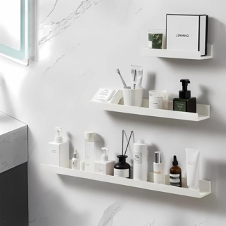YMQHBS Wandregal 3er-Set Wandregale für Badezimmer, Arbeitszimmer, Wohnzimmer, 3-tlg, für Gewürze, Bücher, Duschgel