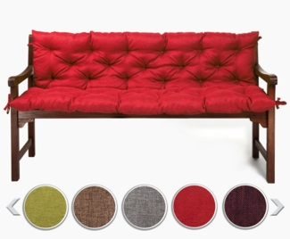 sunnypillow Bankauflage Bankauflage Stuhlkissen viele Farben und Größen zur Auswahl, 160 x 40 x 40 cm rot