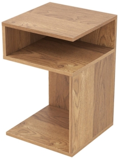 COSTWAY Beistelltisch (1-St), Holz, 3 Ebenen Nachttisch weiß, 33x33x50cm