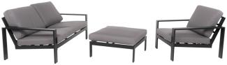 HOME DELUXE Gartenlounge Aluminium RIO M - Anthrazit