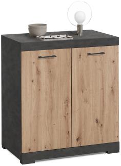 Kommode >Birkenhead< in Matera Artisan Eiche - 80x90x50cm (BxHxT)