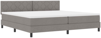 vidaXL Boxspringbett mit Matratze Taupe 200x200 cm Stoff 3338794