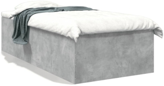 vidaXL Bettgestell Betongrau 90x190 cm Holzwerkstoff 3280975