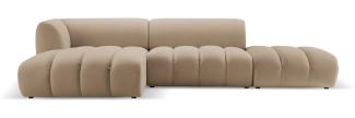 Micadoni Modulares Ecksofa offen Harry 5-Sitzer Links Samtstoff Sand