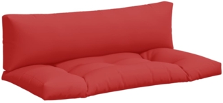 vidaXL Palettenkissen 2-tlg. Rot Stoff