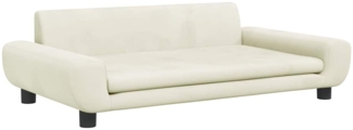 vidaXL Hundebett Creme 100x54x33 cm Samt 171987