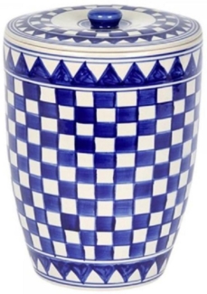 Lambert Brottopf Klein mit Deckel Küchenkaro White/Blue (21cm) 20262