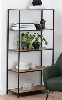 Regal >Carney< in Wildeiche aus Metall - 77x150x35cm (BxHxT)