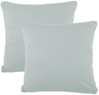 CelinaTex Kissenbezüge BeNature Kissenbezüge Kissenhüllen Jersey 2er Set 40x40 silbergrau