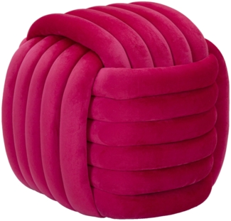 Dmora Pouf Bozzente, Mehrzwecksessel, Nachttisch, Hockerhocker, 45x45 h45 cm, Fuchsia