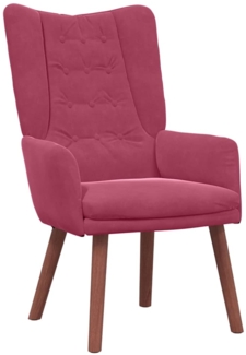 vidaXL Entspannungsstuhl Weinrot 63 x 67 x 94 cm Samt 42001819
