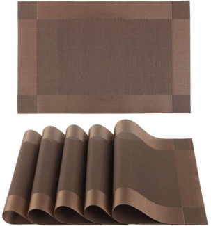 REDOM Platzset 6er Set Tischuntersetzer Tischset 30x45 cm, (Tischmatte Esstisch Untersetzer, 6-St, Abgrifffeste Hitzebeständig Schmutzabweisend Rutschfest Abwaschbar), für Esstisch Küche Hotel Restaurant Büro Outdoor Geschenkidee