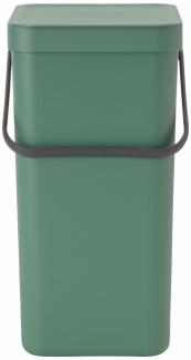 Brabantia 'Sort & Go' Abfallbehälter, Kunststoff, Fir Green, 16 Liter