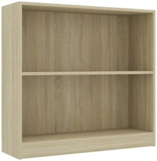 vidaXL Bücherregal Sonoma-Eiche 80x24x75 cm Holzwerkstoff 800894
