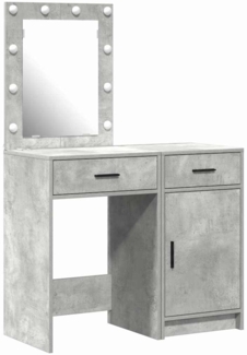 vidaXL Schminktisch mit Tür 2 pcs Grau 50 x 41 x 135 cm Holzwerkstoff 3334239