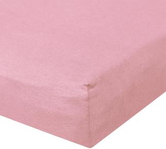 BettwarenShop Jersey Spannbetttuch Ultra-Stretch|120x200 - 130x220 cm| altrose