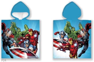 MARVEL Strandtuch Avengers Poncho Strandtuch mit Kaputze 55 x 110 cm