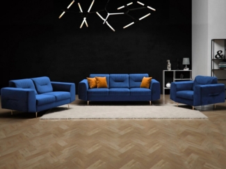 Beautysofa Polstergarnitur im modernen Stil auf hohen Metallbeinen VENEZIA, (Sessel + 2-Sitzer Sofa + 3-Sitzer Sofa im modernes Design), mit Metallbeine, Couchgarnituren aus Velours