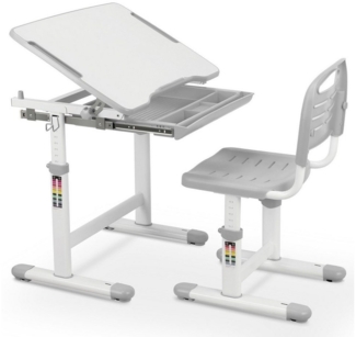 TLGREEN Kinderschreibtisch Höhenverstellbar 54 und 76 cm, mit neigbarer Tischplatte,Schreibtisch Kinder, Kindertisch Stuhl Set