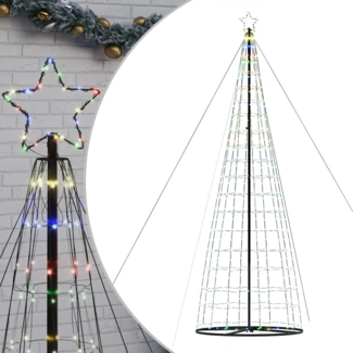 vidaXL LED Weihnachtsbaum 1534 LEDs Mehrfarbig 503 cm 4016459