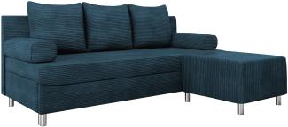 Schlafsofa Dover Cord (Sofa mit Polsterhocker, Farbe: Poso 05)