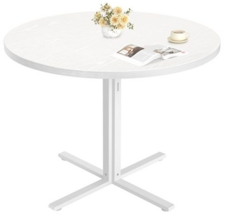 VASAGLE Esstisch, Esszimmertisch, für 4 Personen, Landhausstil, wasserresistente Oberfläche, 80 cm d, 74,8 cm H, vielseitig, eichenfarben, KDTDE082W01