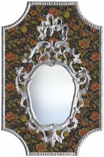 Casa Padrino Luxus Barock Spiegel Bunt / Silber - Barock Möbel - Made in Italy